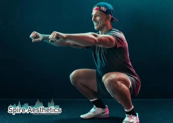 Image of man build leg muscle Bridgnorth through exercise