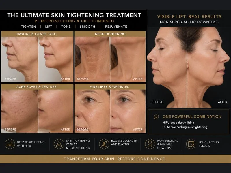 Results of combined treatment for the ultimate skin tightening treatment Bridgnorth